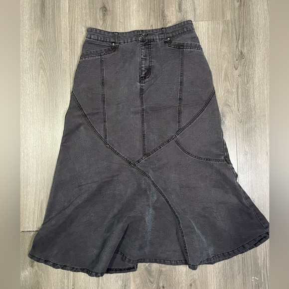 Vintage Flared Denim Skirt - Picture 1 of 4
